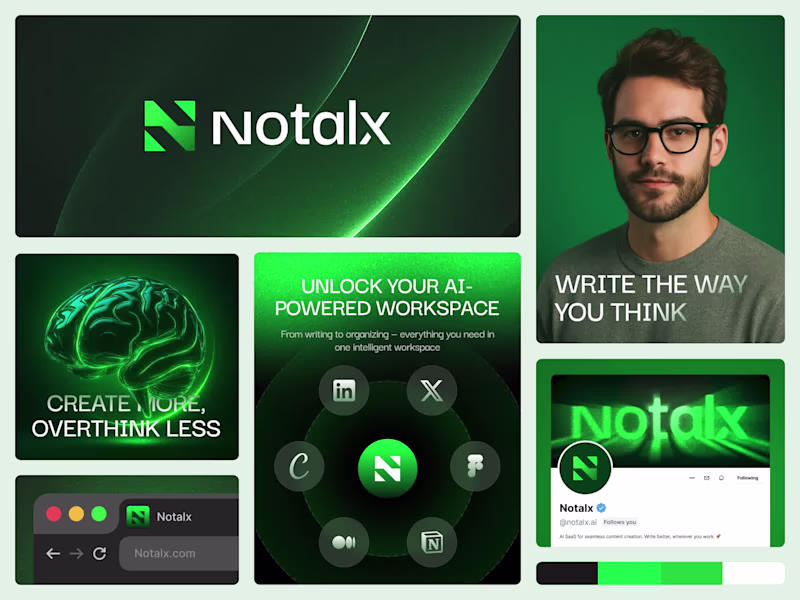 Cover image for Notalx - AI SAAS Writing Branding