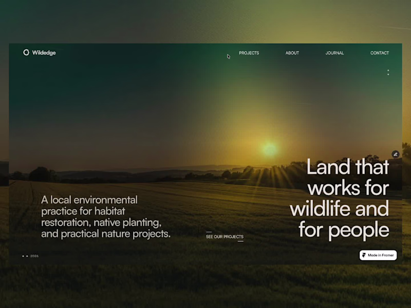 Cover image for Wildedge: Framer Template for Local Businesses