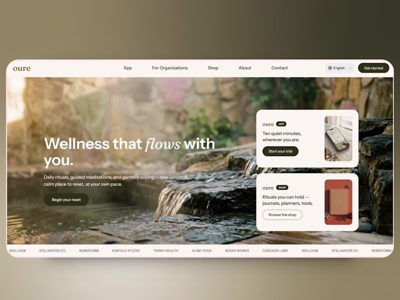 Cover image for Wellness Brand Website Design