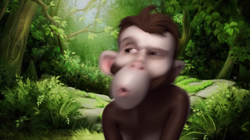Cover image for 
A stylized 3D animated monkey,