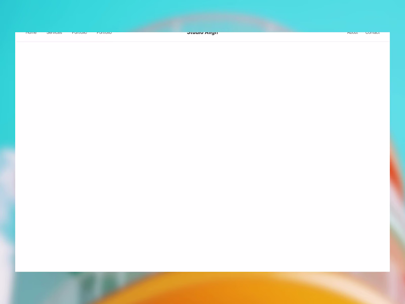 Cover image for Studio Align Website Hero Exploration