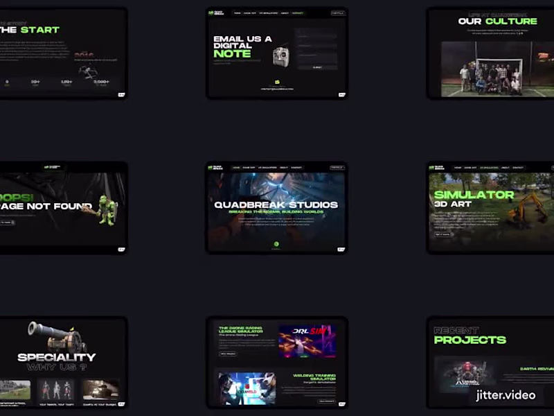 Cover image for QuadBreak Studios – Interactive Framer Website with CMS
