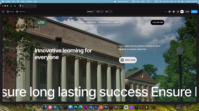 Cover image for Recreating already built framer templates is a great way to ...