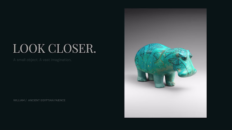 Cover image for Memory in Blue | A Museum Object, Reimagined A small object ...