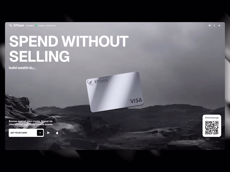 Cover image for XPlace — Crypto-Backed Visa Card