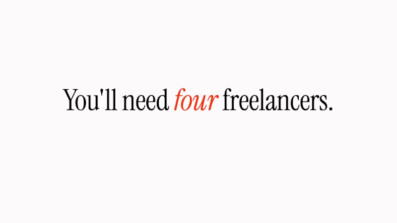 Cover image for Four freelancers, or one

A 54
