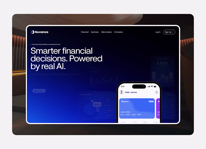 Cover image for UI/UX Design for Nuvance Fintech Platform