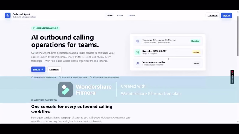 Cover image for Outbound Agent — AI-Powered Multi-Tenant