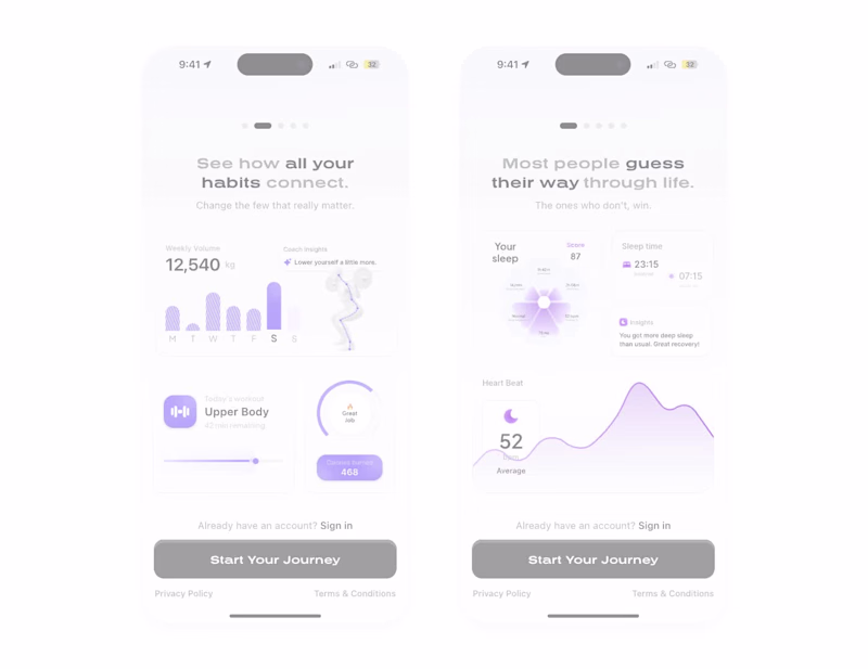 Cover image for Pixels with a purpose. Fresh onboarding concepts for a healt...