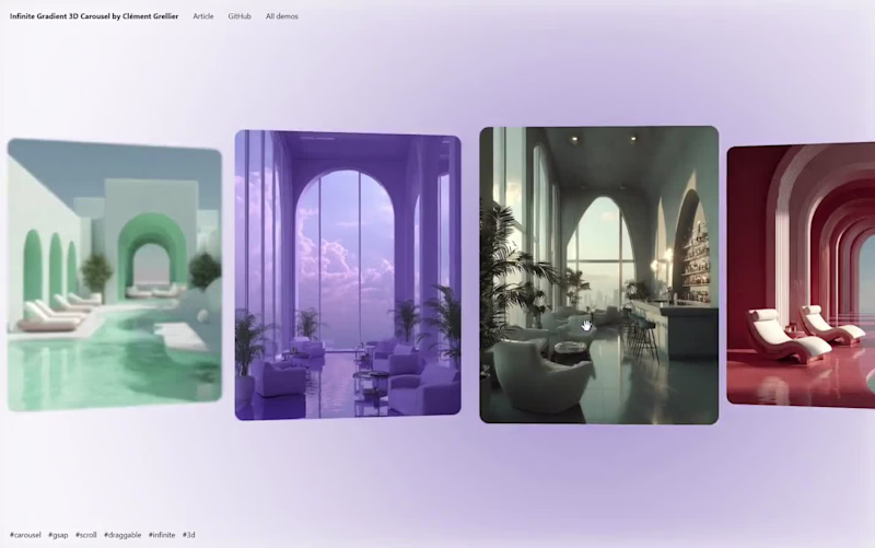 Cover image for Learn how to code an infinite scroll-based & draggable 3D ca...
