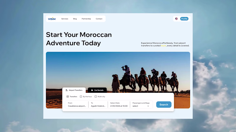 Cover image for Visim: Tourism Website UX Design