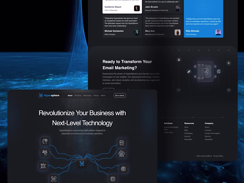 Cover image for HyperSphere - Saas Landing Page