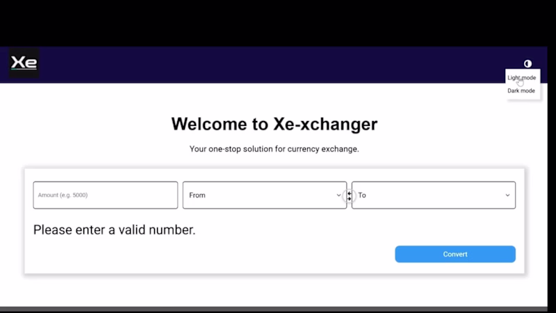 Cover image for Xe-xchanger Web Application. A simple currency converter tha...
