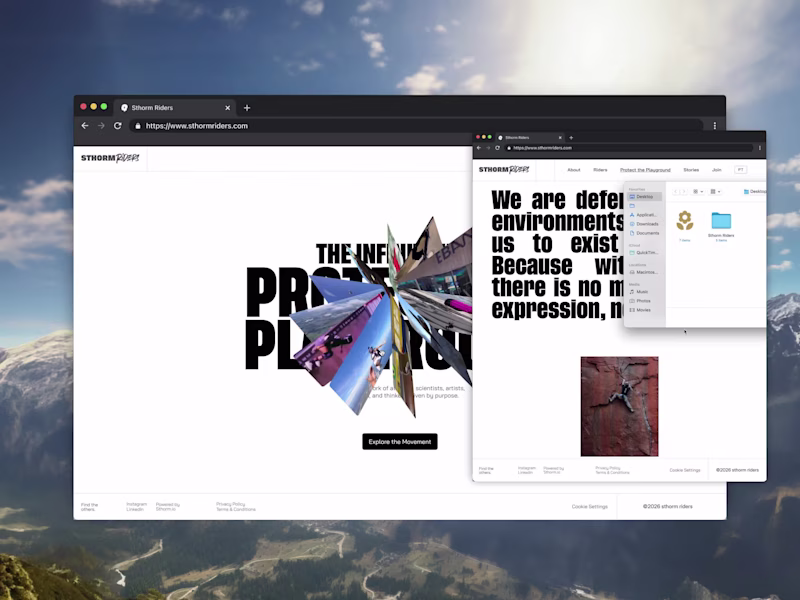 Cover image for Sthorm Riders Framer Website Design