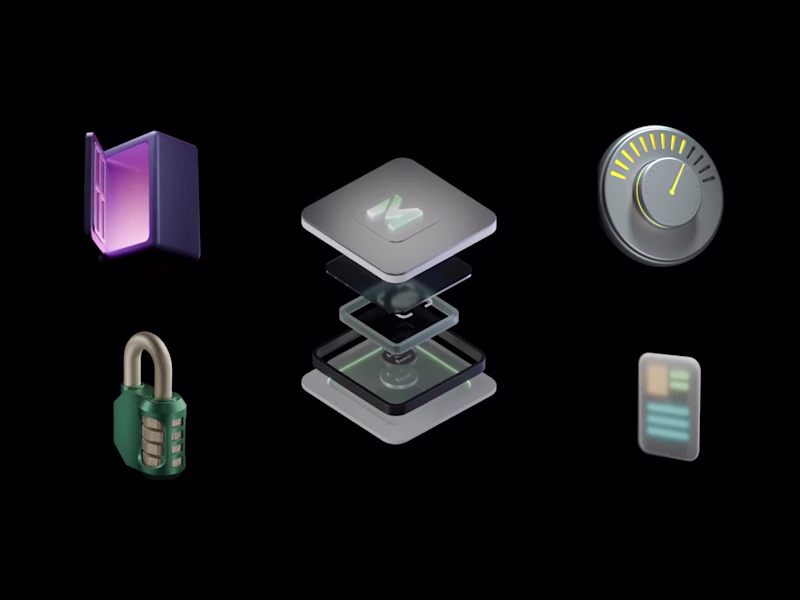 Cover image for set of looping 3D icons, showcasing my skills in this field....