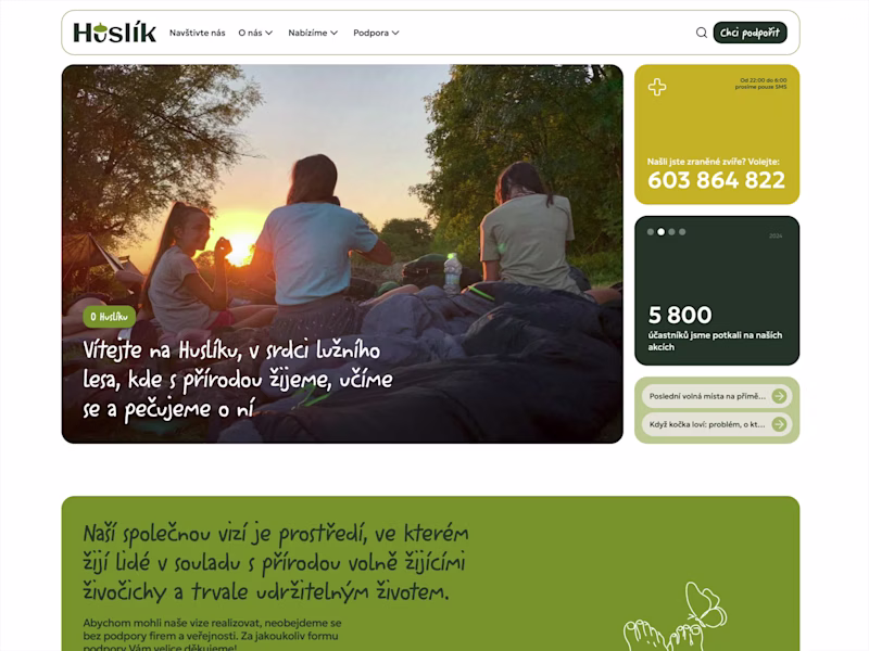 Cover image for Huslík – Wildlife Rescue Station
