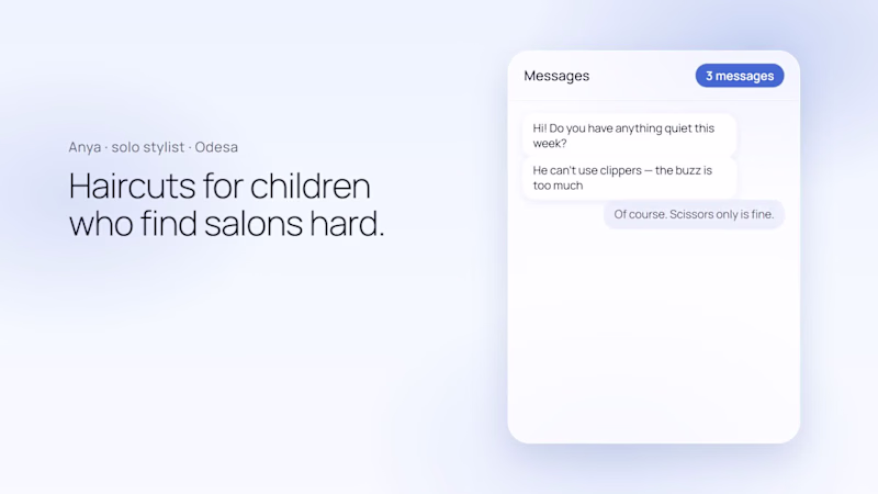Cover image for TYKHO Care — sensory-friendly haircuts for children