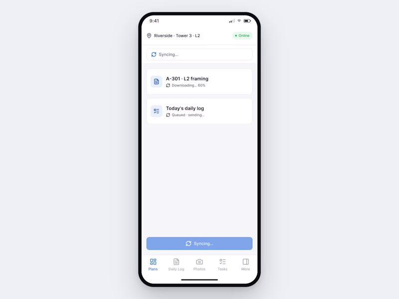 Cover image for Construction Field app with offline sync