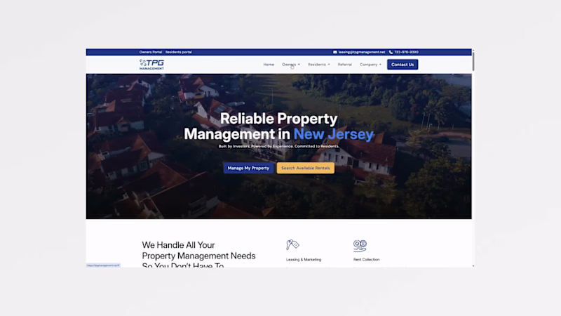 Cover image for Property Management Website Development