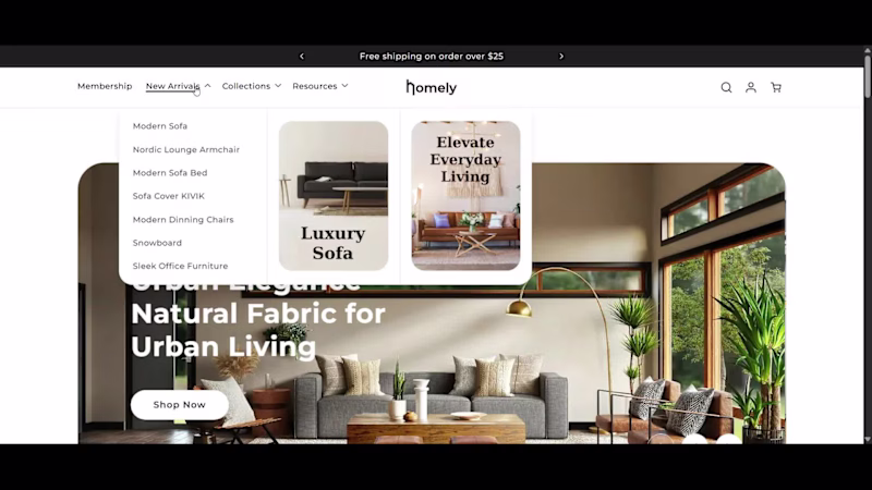Cover image for Homely Furniture Store – Shopify
