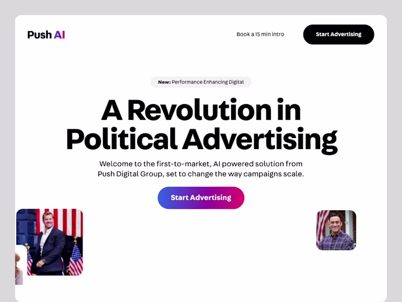 Cover image for Push AI Marketing Landing Page | Figma to Framer