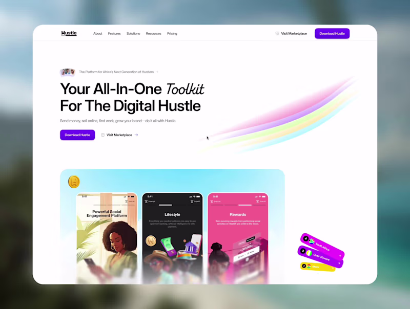 Cover image for Hustle Landing Page