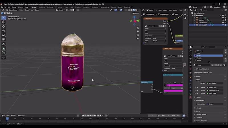 Cover image for Luxury Perfume Bottle 3D Modeling