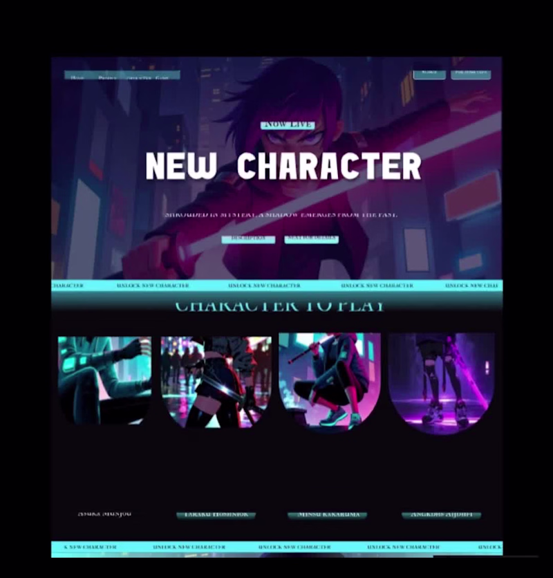 Cover image for Cyberpunk Game Character UI/UX Design