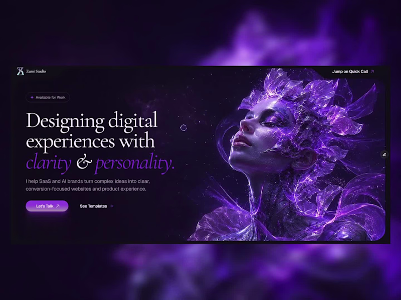 Cover image for A bold portfolio website designed