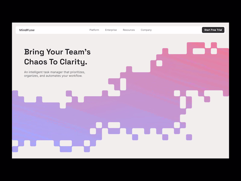 Cover image for MindFlow - AI Productivity Landing Page