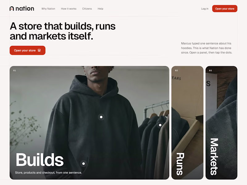 Cover image for Exploring hero sections for Nation e-commerce Loving the dir...