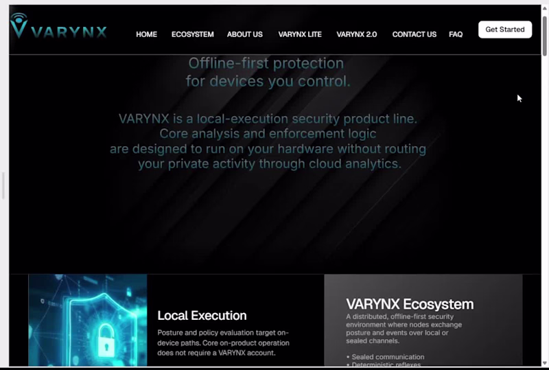Cover image for Designed & built the VARYNX