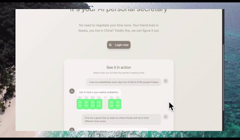 Cover image for Meet the calendar that listens. Say “I’m free 9 to 6 every d...
