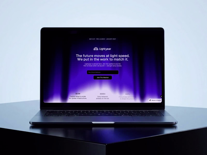 Cover image for Interactive Waitlist Website for Lightyear
