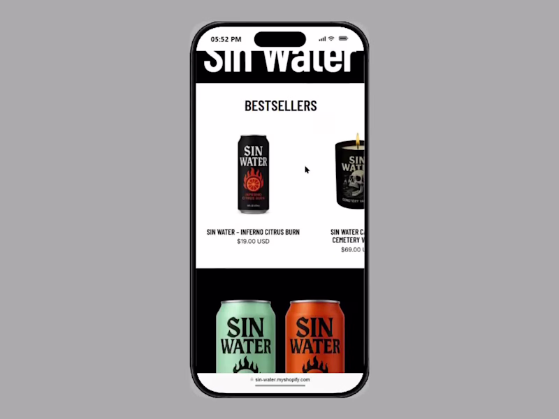 Cover image for Shopify Energy Drink Store Built using the Savor theme ⤷ Mob...