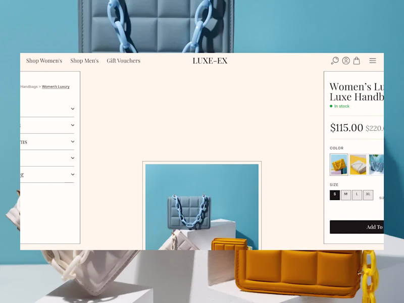 Cover image for Luxury E-commerce Website Design for Luxe Ex