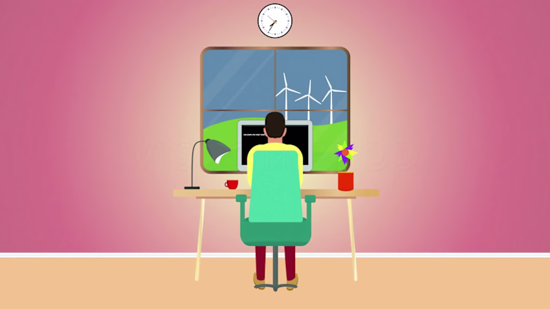Cover image for Man Working From Home at