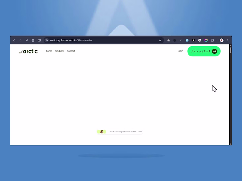 Cover image for Arctic: Fintech SaaS Website (Brand
