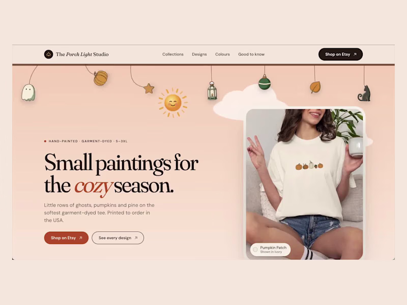 Cover image for Porch Light — a landing page where scrolling is a day