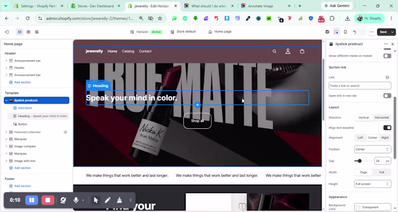 Cover image for build lipsticks ecommerce website change