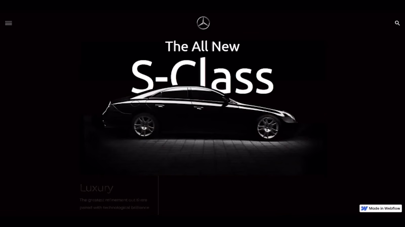 Cover image for Modern Mercedes Car Website Hero Section