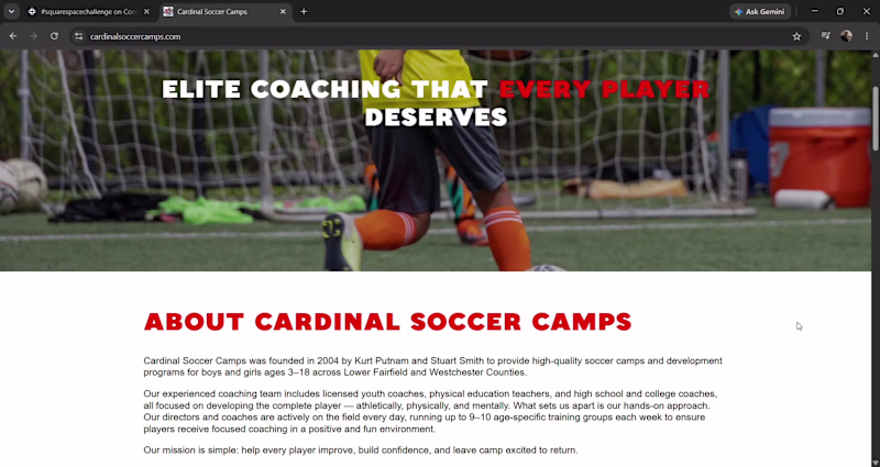 Cover image for Cardinal Soccer Camps 
Cardinal Soccer