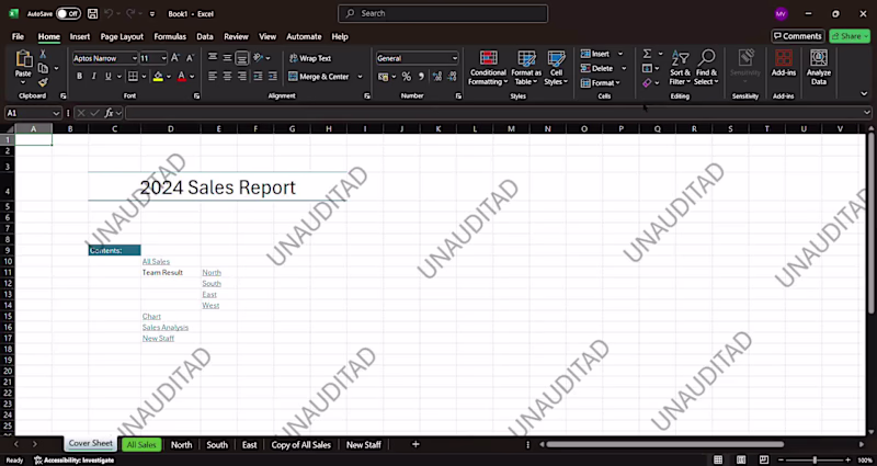 Cover image for Sales Report
