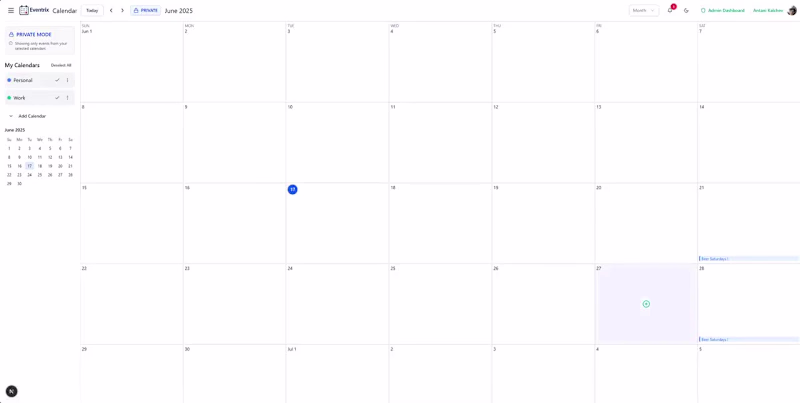 Cover image for Eventrix Calendar Website