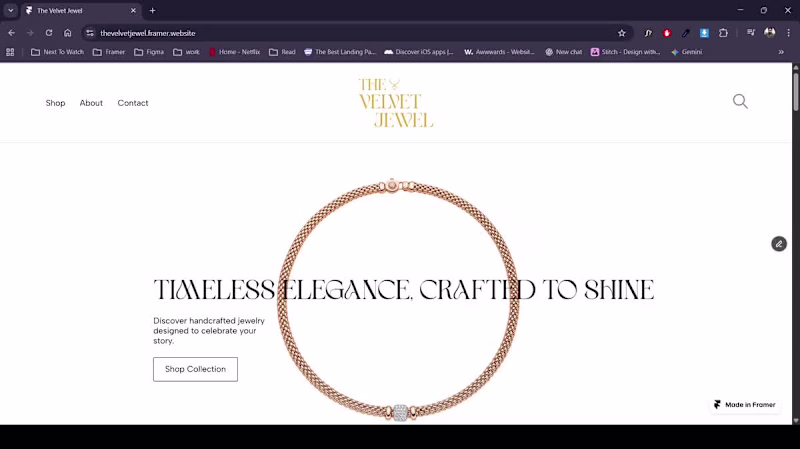 Cover image for Luxury Jewelry Landing Page.
Designed a