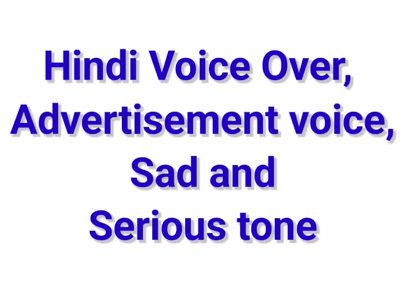 Cover image for Hindi voice over | Hindi