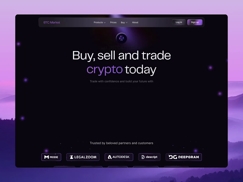 Cover image for Crypto Exchange Finance Landing Page

Over