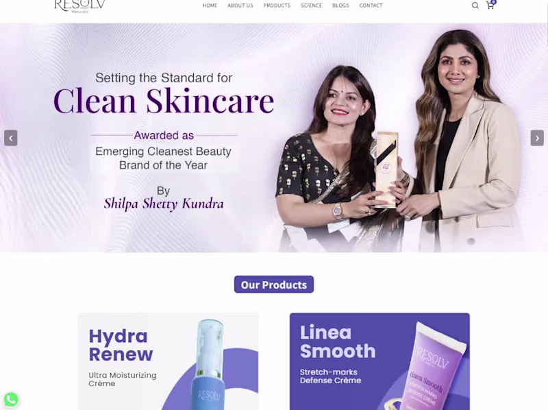 Cover image for Resolv Naturals — Shopify E-commerce