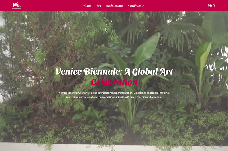 Cover image for Venice Biennale 2025 Web Platform Design