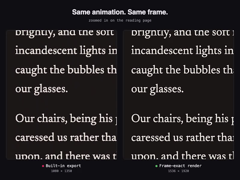 Cover image for Frame-exact video renderer for Claude Design animations